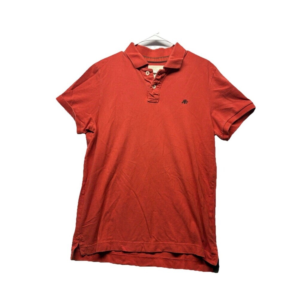 Vintage Aeropostale Y2K Orange Polo Shirt Size L Embroidered 1987 Preppy